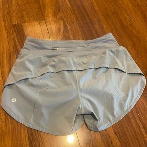Lululemon light blue speed up 4 in. Shorts. Size 6